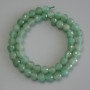 Nephrite Beads on Thread, Faceted Round Beads, 8 mm Diameter, 38 cm Long