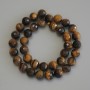 Tiger's Eye Beads, Faceted Round Bead, Diameter 10 cm ±, Length 37 cm ± on Thread
