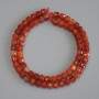 Faceted Cube Agate Beads, 5x5 mm, 37 cm length on thread