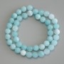 Aquamarine Beads, Faceted Ball, 8 mm, 37 cm on Thread