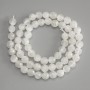 Faceted Rock Crystal Beads, 6 mm Diameter, 37 cm Length on Thread