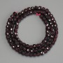 Garnet faceted cube beads, natural gemstone, diameter 4×4 mm, length 39 cm