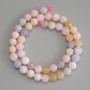 Morganite beads faceted ball, 8 mm diameter, 37 cm length