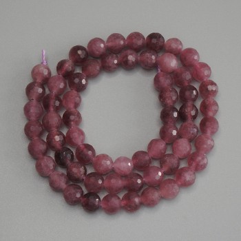 Tourmaline Beads, Faceted Ball 6mm +/- on Thread