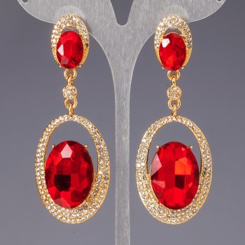 Earrings with crystals 'Chandeliers' 'Chandeliers' 'Marquise'