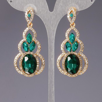 Earrings with Crystals "Chandeliers" "Chandeliers" "Linda"