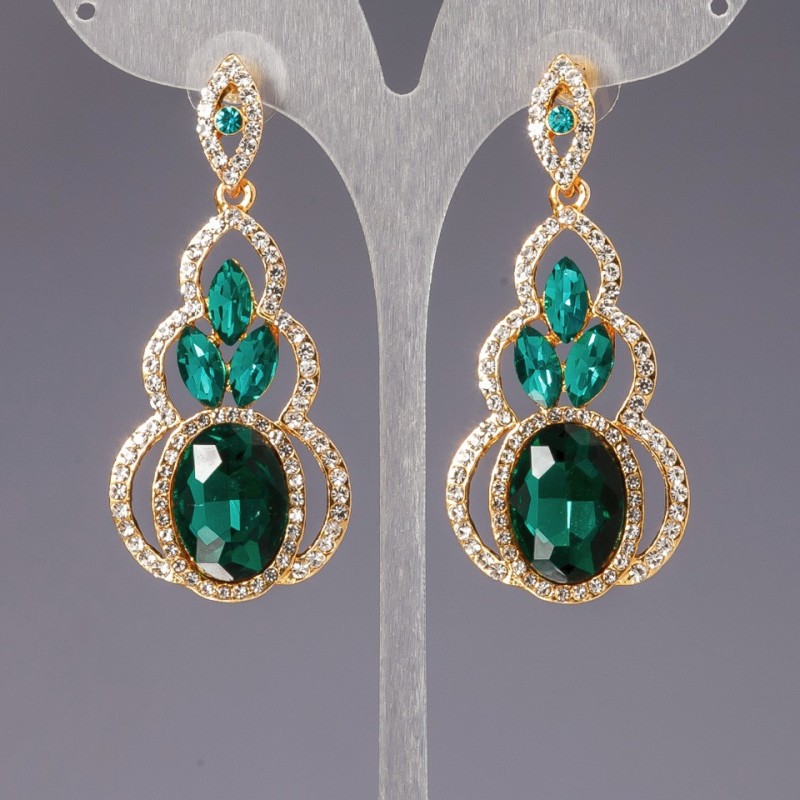 Earrings with Crystals "Chandeliers" "Chandeliers" "Linda"