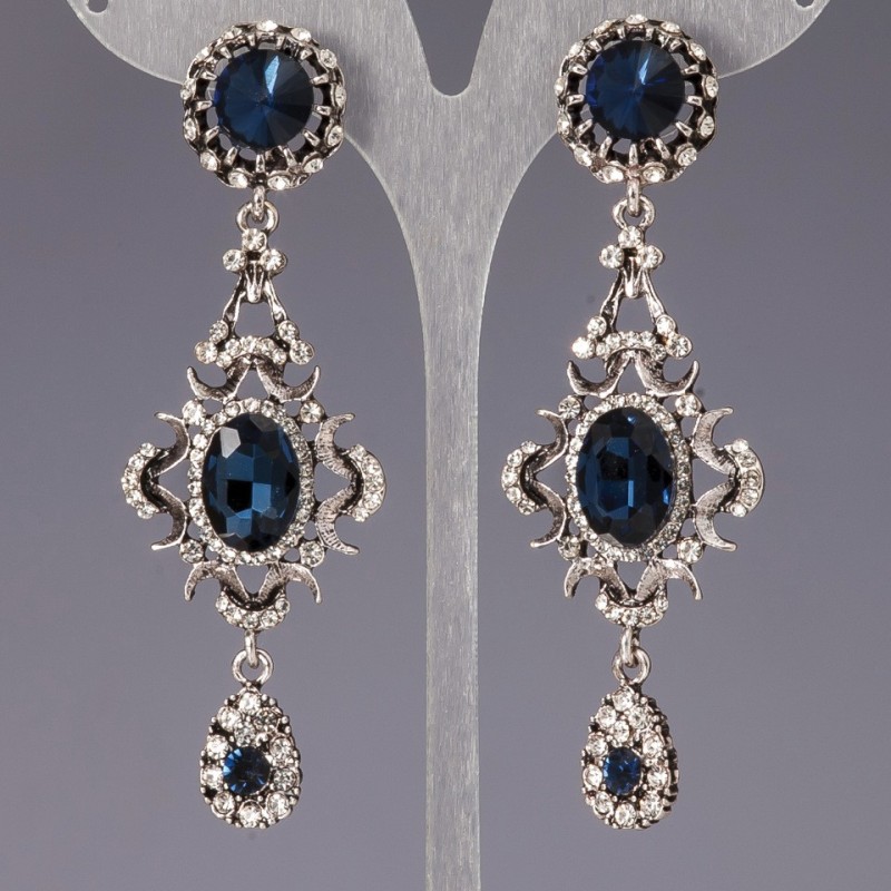 Earrings with crystals 'Chandeliers' 'Chandeliers' 'Angelica'