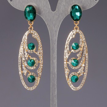 Crystal earrings «Lustre» «Chandeliers» «Slov'yanka»