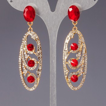 Crystal Earrings "Chandeliers" "Chandeliers" "Slovyanka"