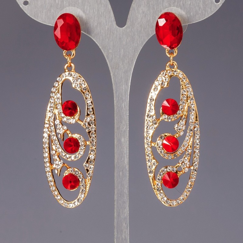 Crystal Earrings "Chandeliers" "Chandeliers" "Slovyanka"