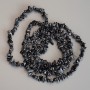 Beads Snow Obsidian Apache Tears Chip, 6x3mm diameter, 80 cm length on thread