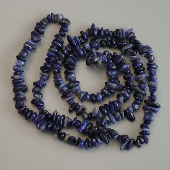 Sodalite Chip Beads, 6-9×2-4 mm, 80 cm strand