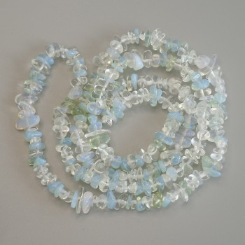 Moonstone Chip Beads, diameter 8–10×3–4 mm, length 78 cm on a thread