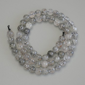 Herkimer Diamond Quartz Beads, Smooth Ball 6mm, Length 39 cm