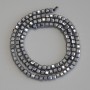 Terahertz faceted cube beads, diameter 3×3 mm ±, length 39 cm ± on thread