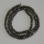 Sun Obsidian Beads, Faceted Cubes, 3 mm Diameter, 39 cm Length on a Thread