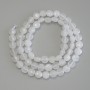 Rock Crystal Beads, Faceted Coin Bead, 6 mm Diameter, about 39 cm Length on Thread