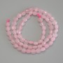 Pink Quartz Beads, Faceted Coin-Shaped, 6mm Diameter, 39cm Length on Thread