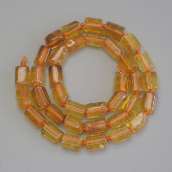 Citrine Faceted Beads, 11x7 mm diameter ±, length 41 cm ± on Thread