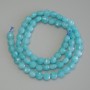 Aquamarine Beads, Faceted Coin Shape, 6 mm Diameter, 39 cm Length on Thread