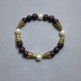 Garnet bracelet with smooth 8mm beads +/- Mallorca pearls 8mm +/-, length 18 cm +/- elastic with metal inserts