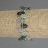 Fluorite Faceted Butterfly Bracelet, diameter 10-17×7-8 mm ± with 3 mm beads ±, length 18 cm (stretch)
