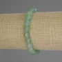 Jade Bracelet with a Faceted Bead, 8 mm Diameter, 18 cm Length (Stretch)