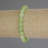 Chrysoprase Olivine Bracelet with Faceted Bead, 8 mm Diameter, 18 cm Length (Stretch)