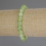 Chrysoprase Olivine Bracelet with Faceted Bead, 8 mm Diameter, 18 cm Length (Stretch)