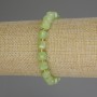 Chrysolite Olivine Faceted Cube Bracelet, 7x7 mm cubes, 18 cm (stretch)