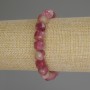 Faceted tourmaline cube bracelet, 8x8 mm diameter, 18 cm long (stretch)