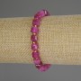 Bracelet of faceted tourmaline cubes, diameter 7×7 mm +/- seed beads 3 mm +/-, length 18 cm (stretch)