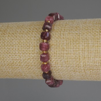 Tourmaline Bracelet with Faceted Cubes
