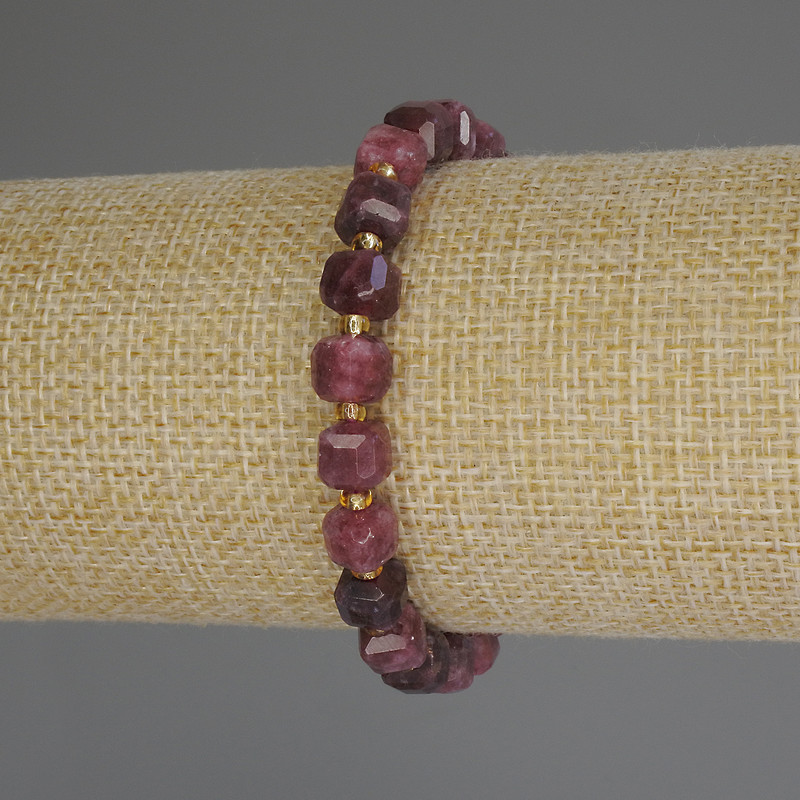 Tourmaline Bracelet with Faceted Cubes