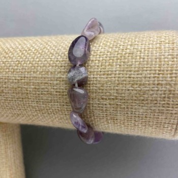 Amethyst Faceted Bracelet 8-13×9 mm, 18 cm Stretch