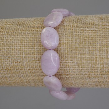 Kunzite Bracelet Oval, 16×12 mm, Stretch