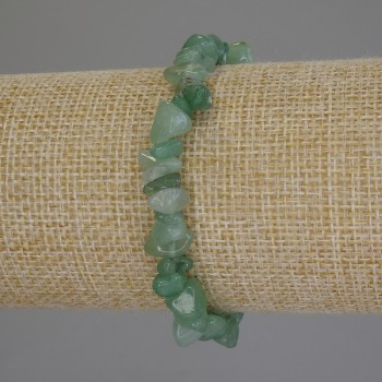 Nephrite Chip Bracelet, diameter 5-10×3-6 mm, length 18 cm (stretch)