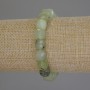 Prehnite bracelet with natural stone, faceted cube, 9mm diameter, 18cm length (stretch)