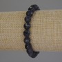Iolite bracelet with faceted beads, diameter 8 mm, length 18 mm, stretch