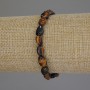 Tiger's Eye Bracelet, Faceted, Diameter 6-10x6mm, Length 18mm, Stretch
