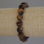 Tiger's Eye Bracelet with Faceted Beads, diameter about 10 mm, length about 18 mm, stretch