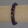 Sugilite Bracelet, Faceted Cube, 8×8 mm diameter ±, 3 mm beads ±, length 18 mm ±, stretch