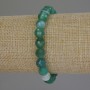 Bracelet with Faceted Agate Beads, 8mm Diameter, 18mm Length, Stretch