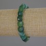 Faceted agate cube bracelet, diameter 8.5 x 8.5 mm, length 18 mm, stretch