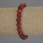 Bracelet with Faceted Agate Beads, 8 mm diameter ±, length 18 mm ± stretch