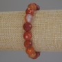 Faceted Agate Bead Bracelet, 10 mm Diameter, 18 mm Length, Stretch