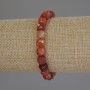 Faceted agate cube bracelet, 5x5 mm, 18 mm length ±, stretch