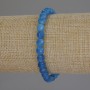 Apatite bracelet with faceted beads, 6 mm diameter ±, 18 mm length ±, stretch