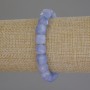 Aquamarine bracelet with faceted cube, diameter 9mm ±, length 18mm ± stretch